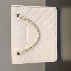 Tory Burch Quilted Leather Shoulder Handbag Blush Pink and Matching Card Wallet
